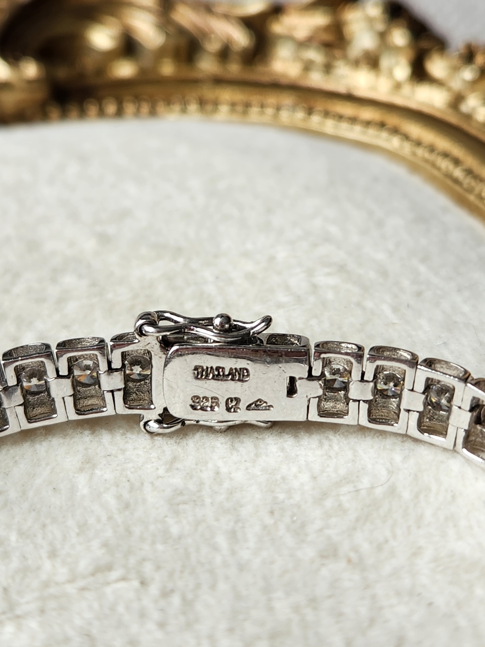 Artisan Vintage 925 Sterling Silver CZ Tennis Bracelet Simulated Diamond Size 7 - Picture 2 of 10